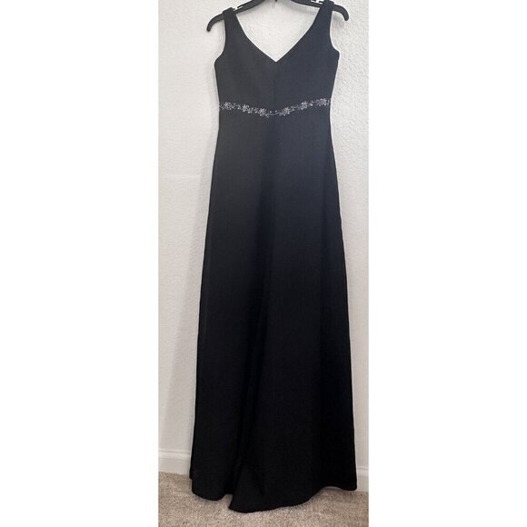 Michaelangelo Formal Black Dress Womens Sz. 4 Beaded Evening Gown Whimsygoth Y2K - Picture 15 of 16
